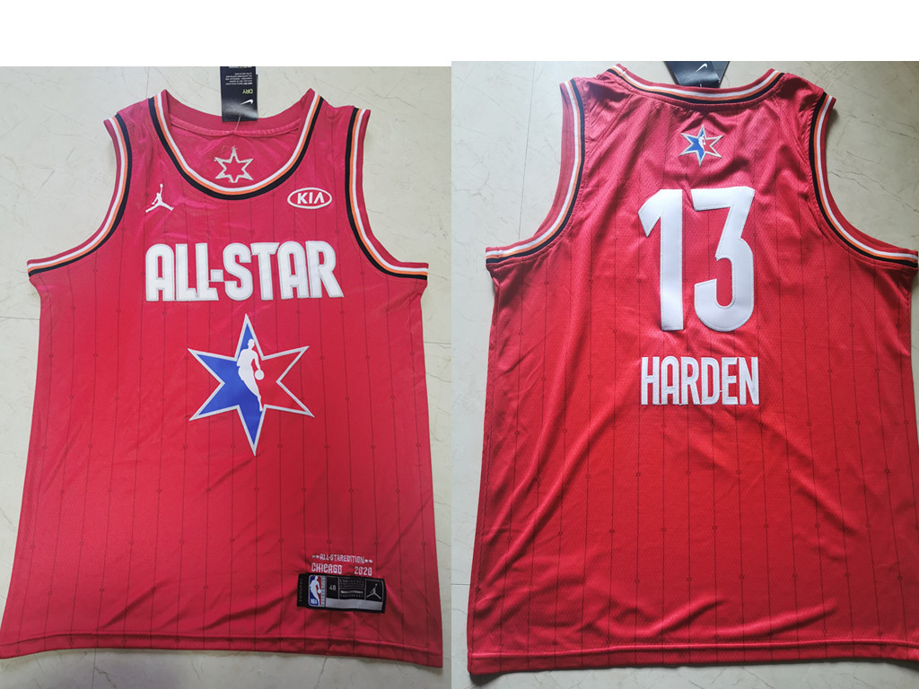 Houston Rockets #13 James Harden Red Jordan Brand 2020 All-Star Game Swingman Stitched Jersey - Zenithce