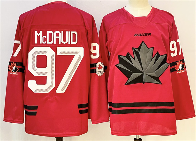Canada #97 Connor McDavid Red Stitched Jersey - Zenithce
