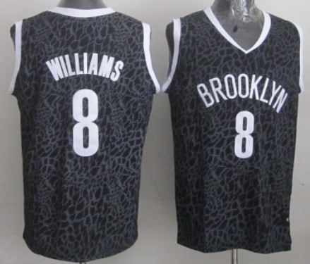 Brooklyn Nets #8 Deron Williams Black Leopard Print Fashion Jersey - Zenithce