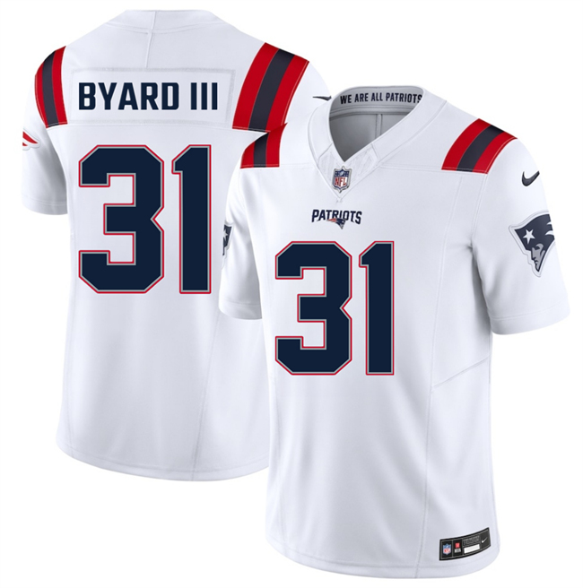 New England Patriots #31 Kevin Byard III White 2026 F.U.S.E. Vapor Limited Stitched Jersey - Zenithce
