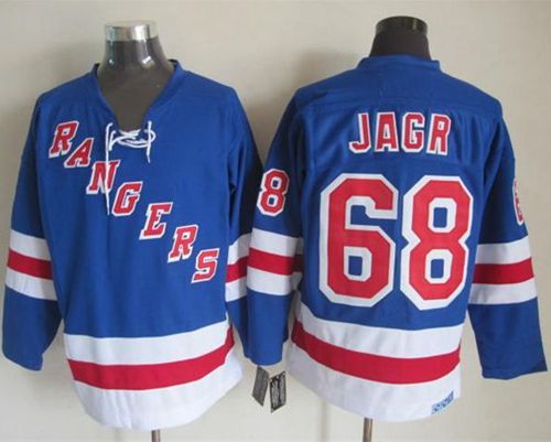 Rangers #68 Jaromir Jagr Light Blue CCM Throwback Stitched Jersey - Zenithce