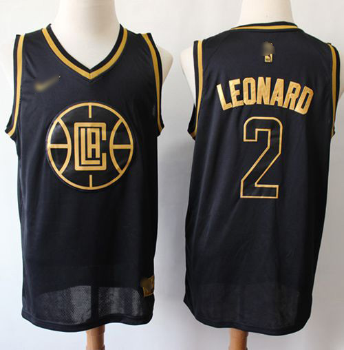 Clippers #2 Kawhi Leonard Black Gold Swingman Limited Edition Jersey - Zenithce