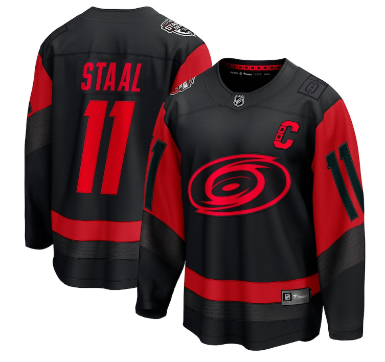 Carolina Hurricanes #11 Jordan Staal Black Red Stadium Series Breakaway Stitched Jersey - Zenithce