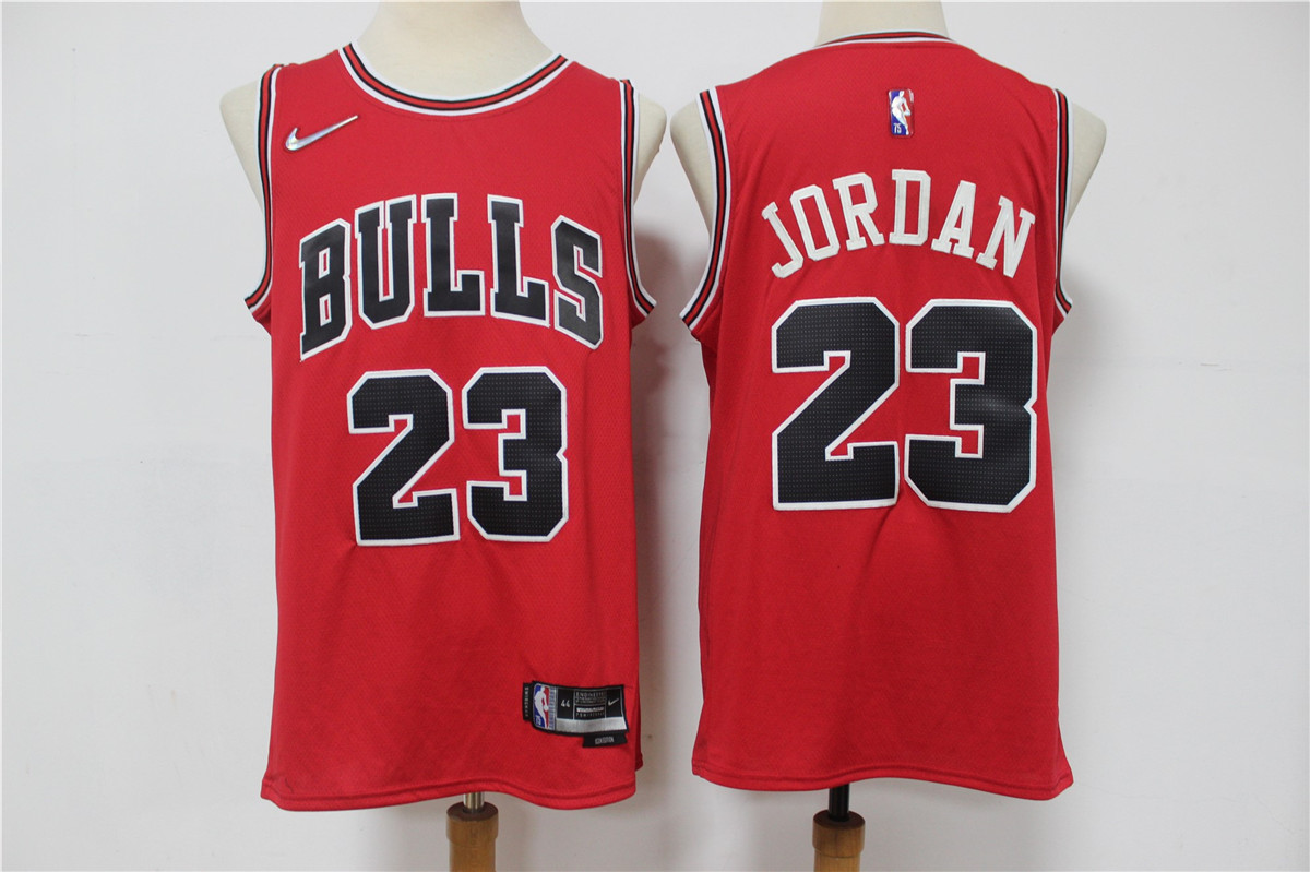 Chicago Bulls #23 Michael Jordan Red 75th Anniversary Diamond 2021 Stitched Jersey - Zenithce