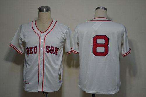 Mitchell And Ness 1967 Red Sox #8 Carl Yastrzemski Cream Stitched Throwback Jersey - Zenithce