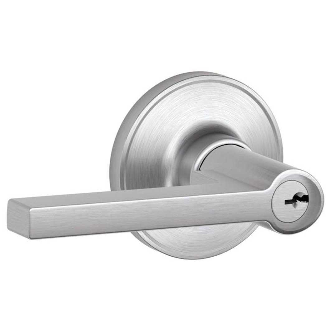 Schlage Solstice Single Cylinder Keyed Entry Door Lever Set F51ALAT626GSN - Zenithce