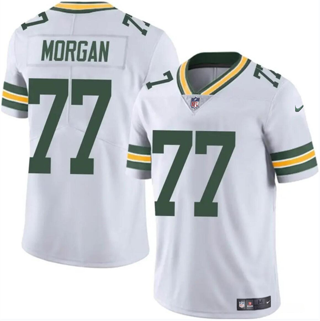 Green Bay Packers #77 Jordan Morgan White 2024 Draft Vapor Limited Stitched Jersey - Zenithce