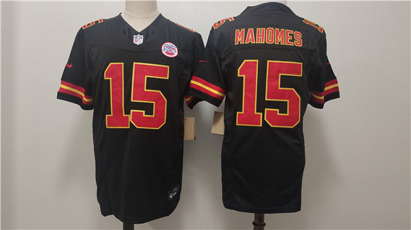 Kansas City Chiefs #15 Patrick Mahomes Black F.U.S.E. Vapor Untouchable Limited Stitched Jersey - Zenithce