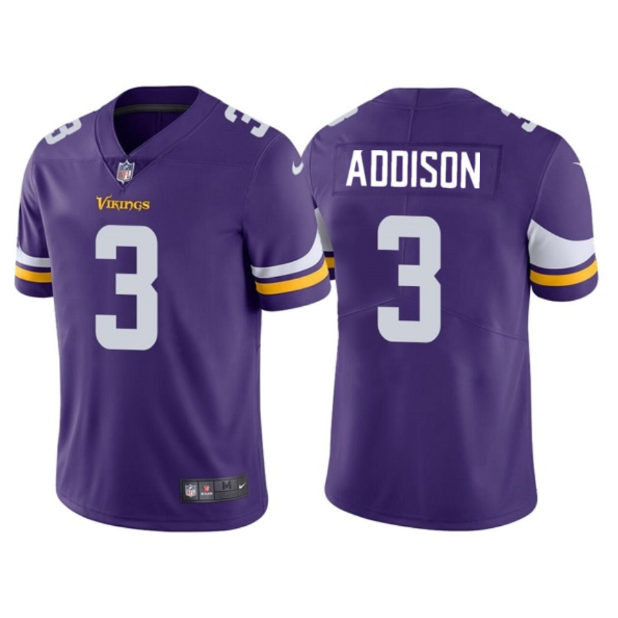 Minnesota Vikings #3 Jordan Addison Purple 2023 Draft Vapor Untouchable Limited Stitched Jersey - Zenithce