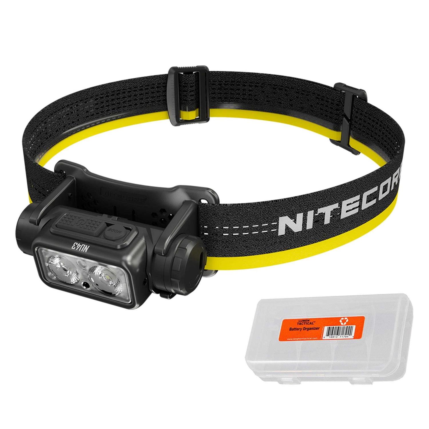 Lightweight Nitecore NU43 USB-C Rechargeable Headlamp 1400 lumens - Zenithce