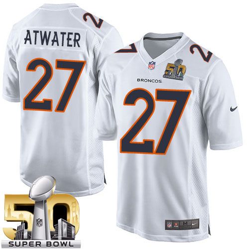 Broncos #27 Steve Atwater White Super Bowl 50 Stitched Game Event Nike Jersey - Zenithce