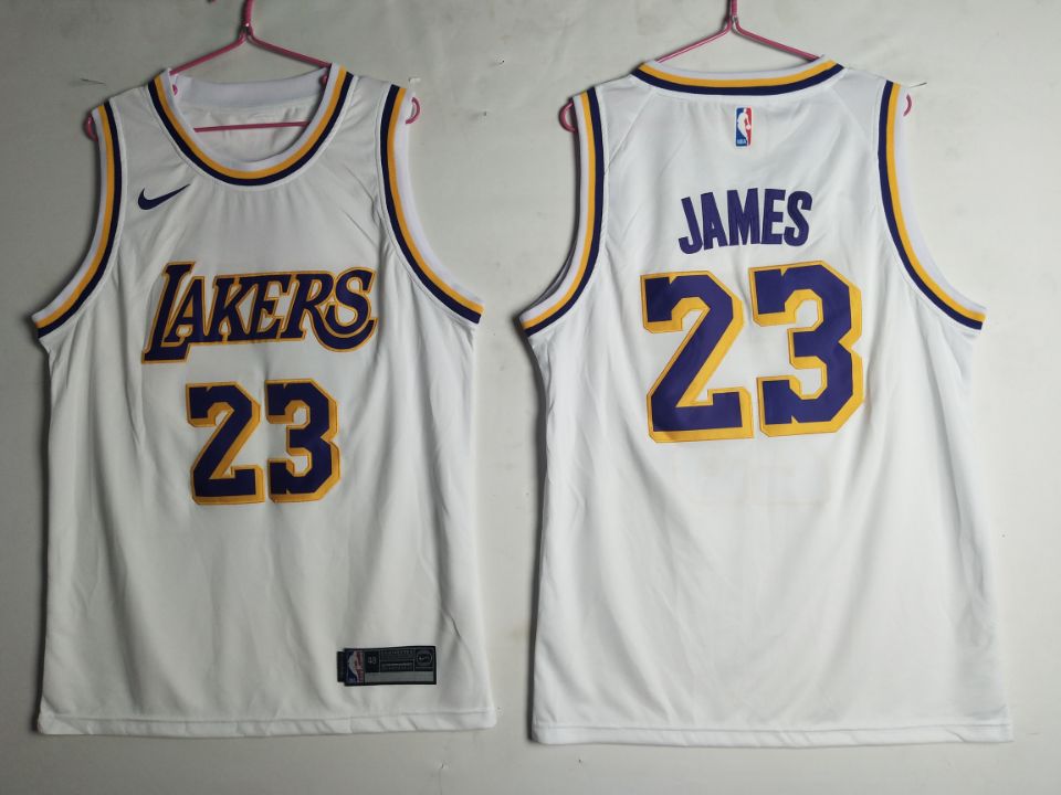 Los Angeles Lakers 23 Lebron James White Swingman Jersey - Zenithce
