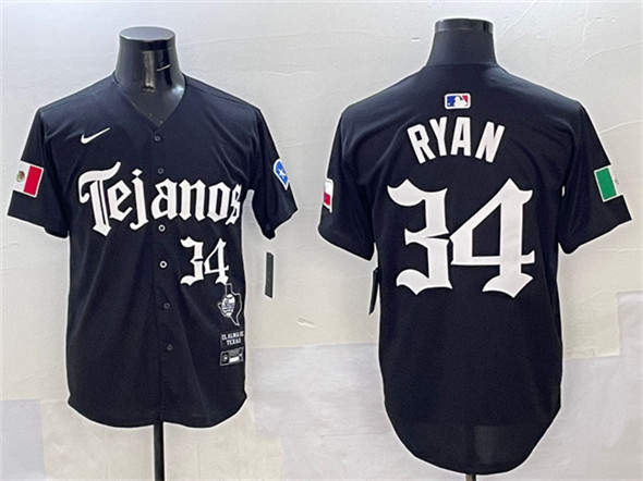 Texas Rangers #34 Nolan Ryan Black Mexico 2025 Vapor Premier Limited Stitched Jersey - Zenithce