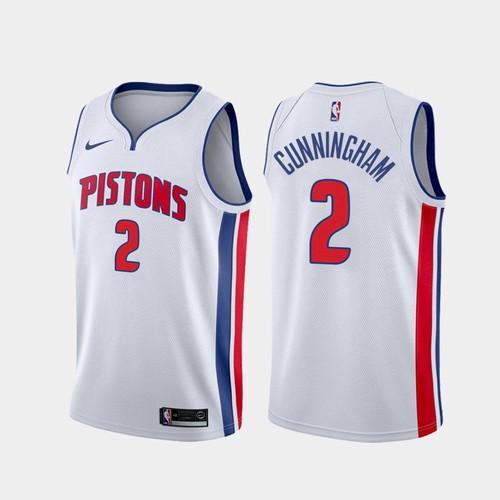 Pistons #2 Cade Cunningham White Swingman Association Edition Jersey - Zenithce