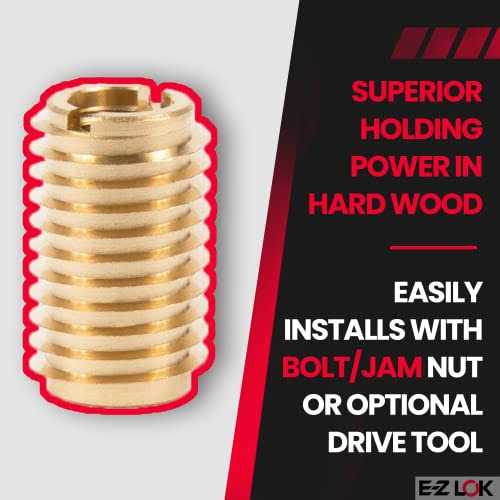 E-Z LOK Threaded Insert for Hard Wood Brass Thread Inserts - Zenithce