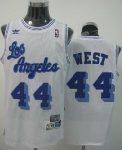 Los Angeles Lakers #44 Jerry West White Swingman Throwback Jersey - Zenithce