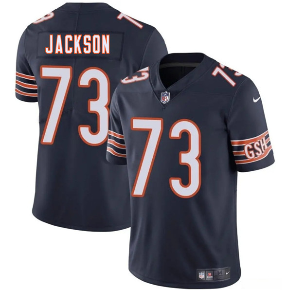 Chicago Bears #73 Jonah Jackson Navy 2025 Vapor Stitched Jersey - Zenithce