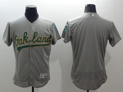 Athletics Blank Grey Flexbase Authentic Collection Stitched Jersey - Zenithce