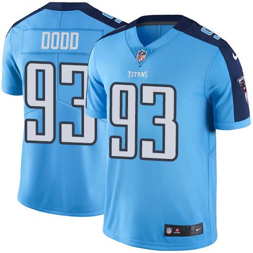 Titans #93 Kevin Dodd Light Blue Stitched Limited Rush Nike Jersey - Zenithce