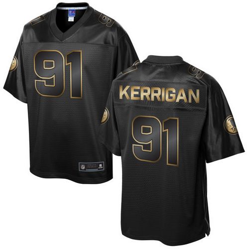 Redskins #91 Ryan Kerrigan Pro Line Black Gold Collection Stitched Game Nike Jersey - Zenithce