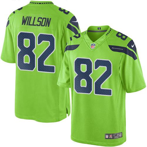 Seahawks #82 Luke Willson Green Stitched Limited Rush Nike Jersey - Zenithce