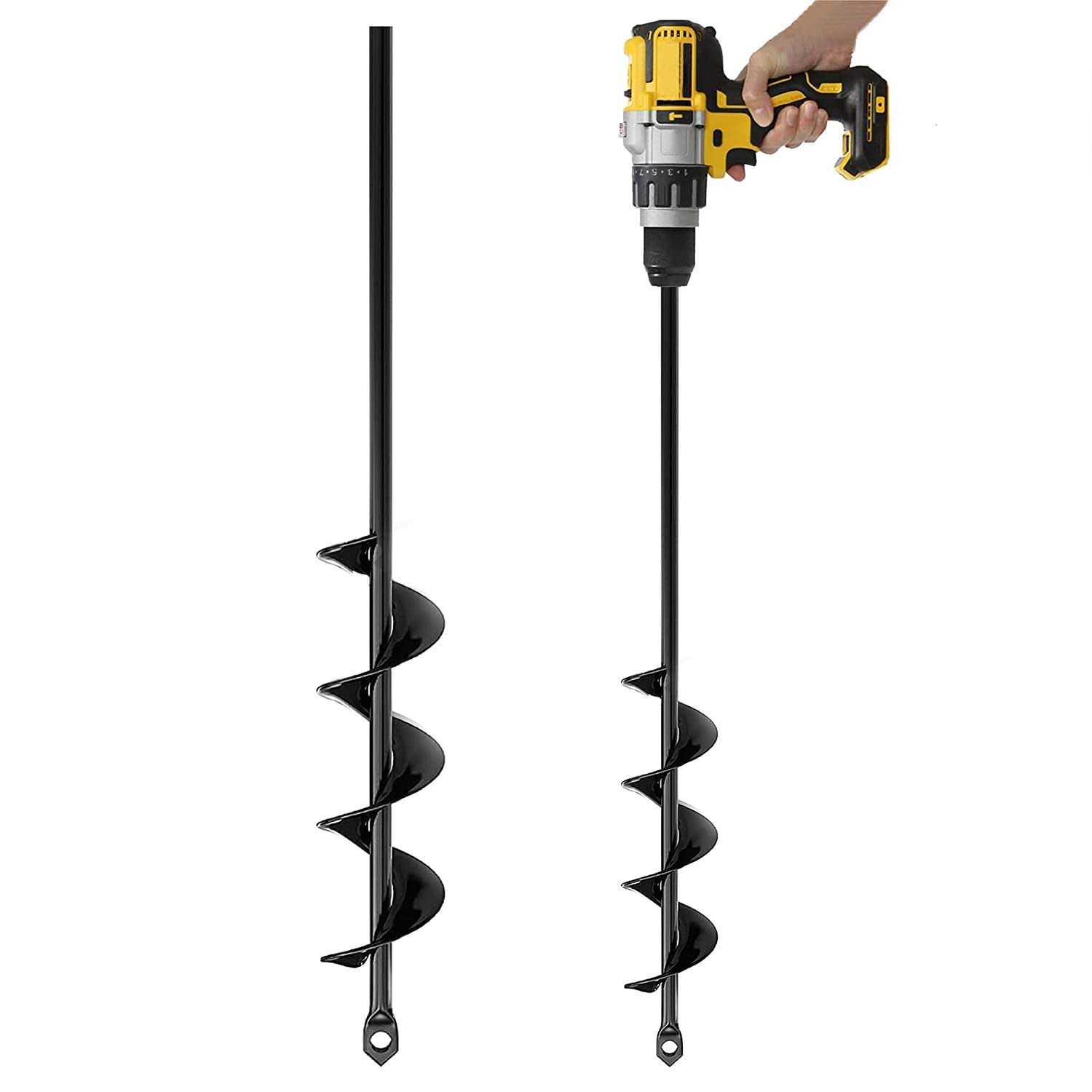 K-Brands Auger Drill Bit for Planting 1.6 x 16 Inch & 3.5 x 16 Inch Set - Zenithce