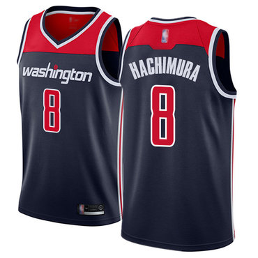 Wizards #8 Rui Hachimura Navy Blue Swingman Statement Edition Jersey - Zenithce