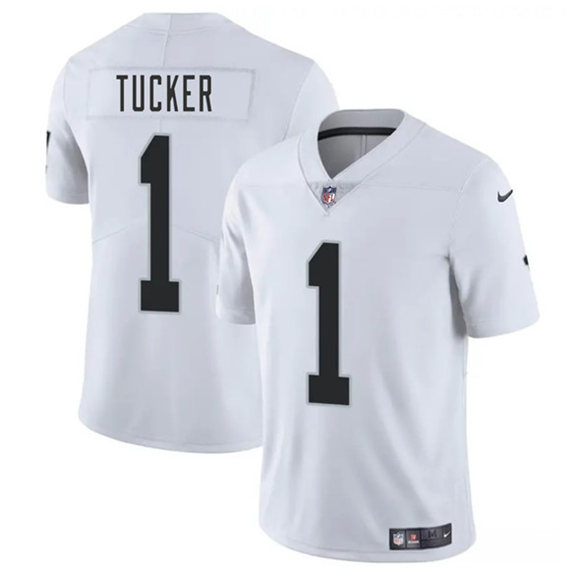 Las Vegas Raiders #1 Tre Tucker White 2025 Vapor Stitched Jersey - Zenithce