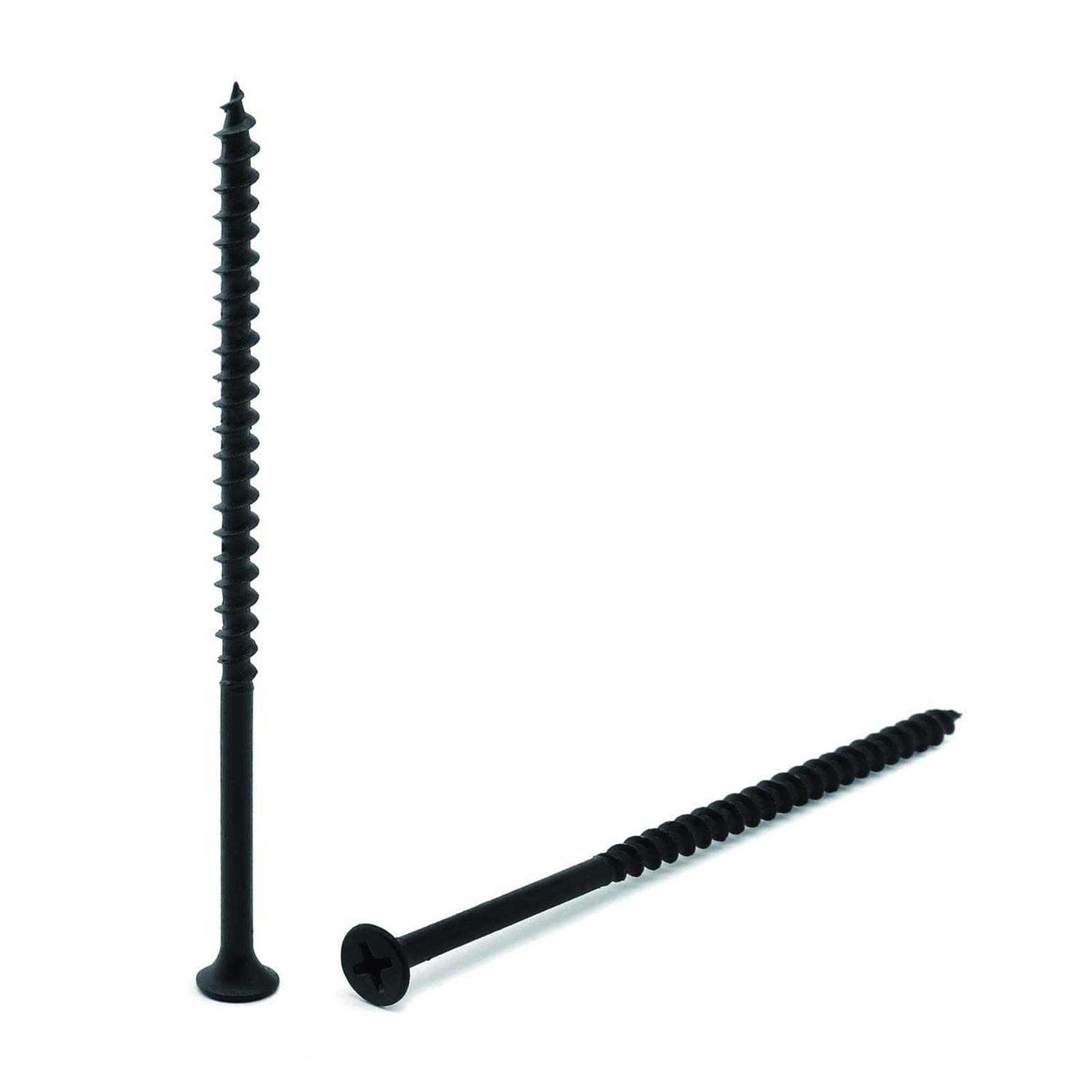 Wood Screw Black Phosphate Coated Stainless Flat Truss Head Fast Self Tapping Drywall Screws by SG TZH - Zenithce