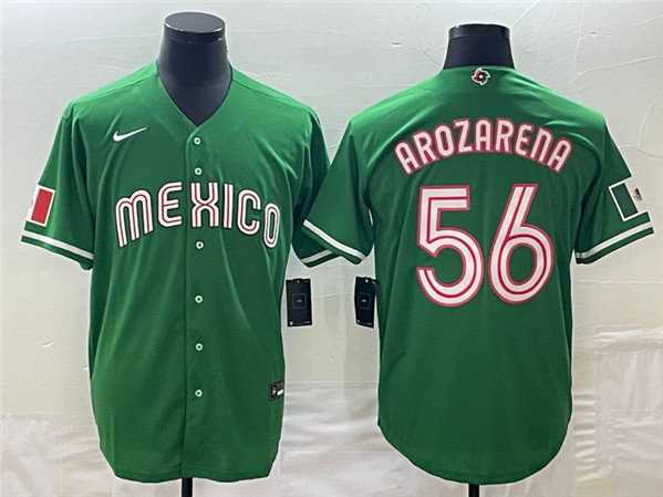 Mexico #56 Randy Arozarena 2023 Green World Classic Stitched Jersey - Zenithce