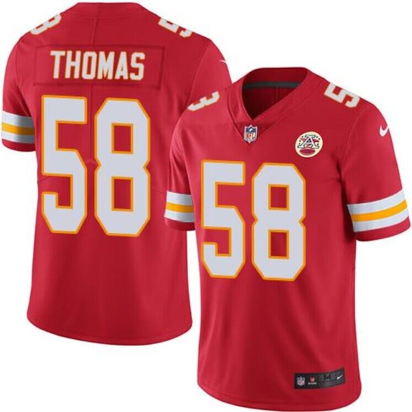 Kansas City Chiefs #58 Derrick Thomas Red Retired Player Vapor Untouchable Limited Stitched Jersey - Zenithce