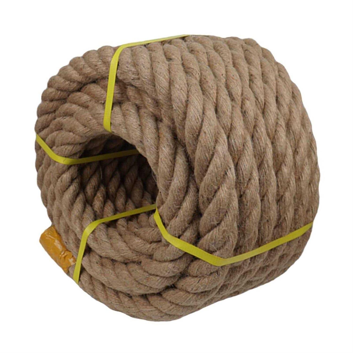 Twisted Manila Rope Jute Rope Natural Thick Hemp Rope for Docks - Zenithce