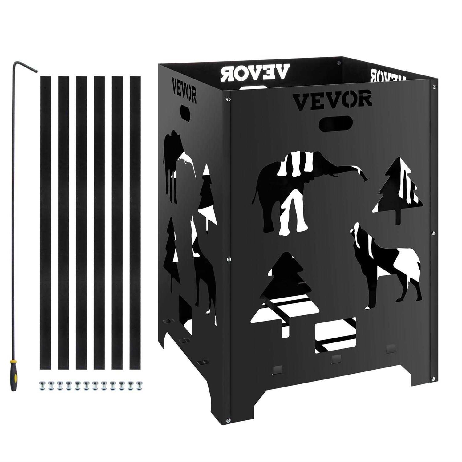 Vevor Burn Barrel Burn Cage, Carbon Steel Cage Incinerator, Incinerator Barrel with Lid and Handle for Outdoors - Zenithce