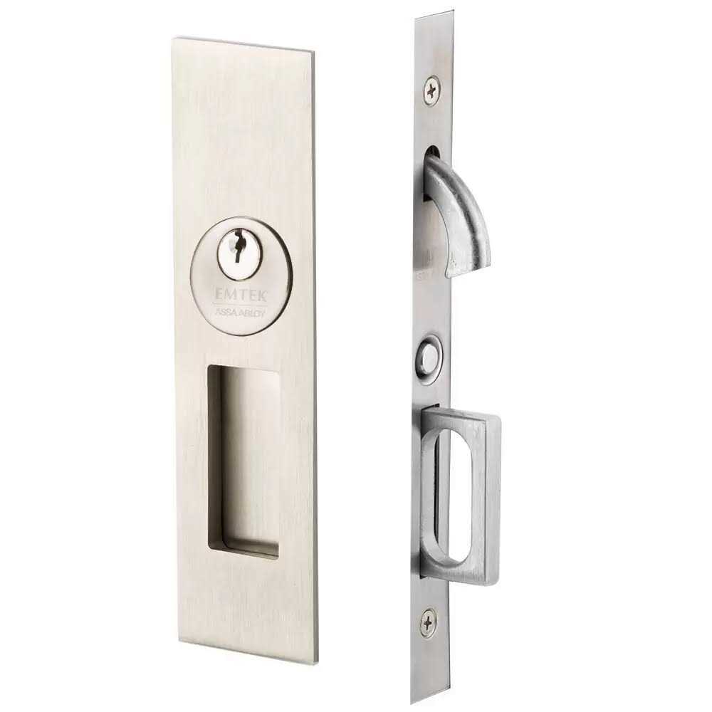 Emtek Modern Rectangular Privacy Pocket Door Mortise Lock 2115US19138 - Zenithce