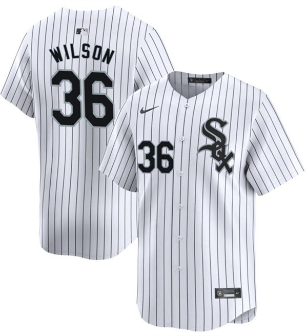 Chicago White Sox #36 Steven Wilson White Home Limited Stitched Jersey - Zenithce