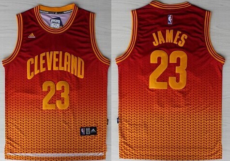 Cleveland Cavaliers #23 LeBron James Red/Yellow Resonate Fashion Jersey - Zenithce