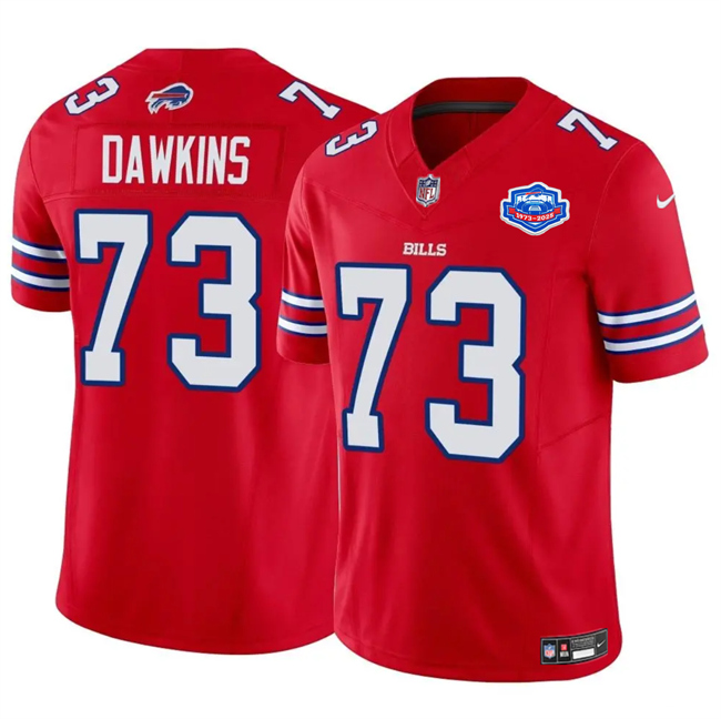 Buffalo Bills #73 Dion Dawkins Red 2025 F.U.S.E. With Farewell Patch Vapor Untouchable Limited Stitched Jersey - Zenithce