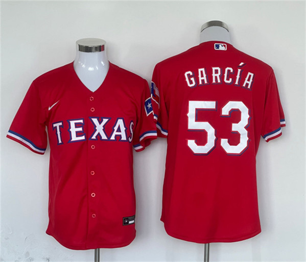 Texas Rangers #53 Adolis García Red With Patch Cool Base Stitched Jersey - Zenithce