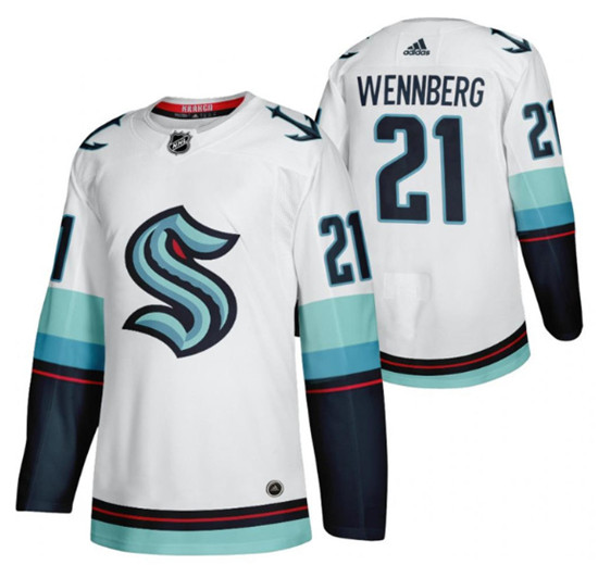 Seattle Kraken #21 Alex Wennberg White Stitched Jersey - Zenithce
