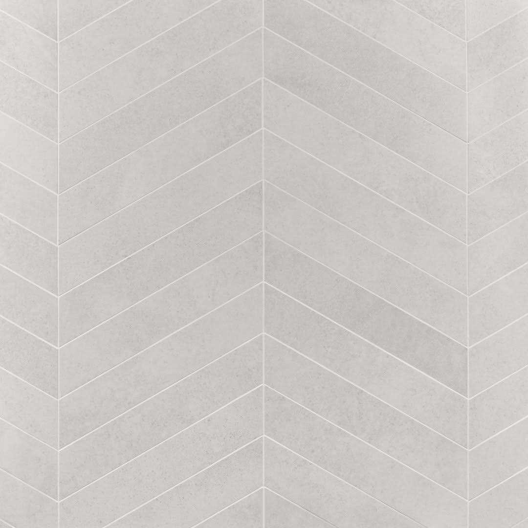 Iris Chevron 3.93 in. x 20.86 in. Matte Porcelain Floor and Wall Tile Ivy Hill Tile - Zenithce