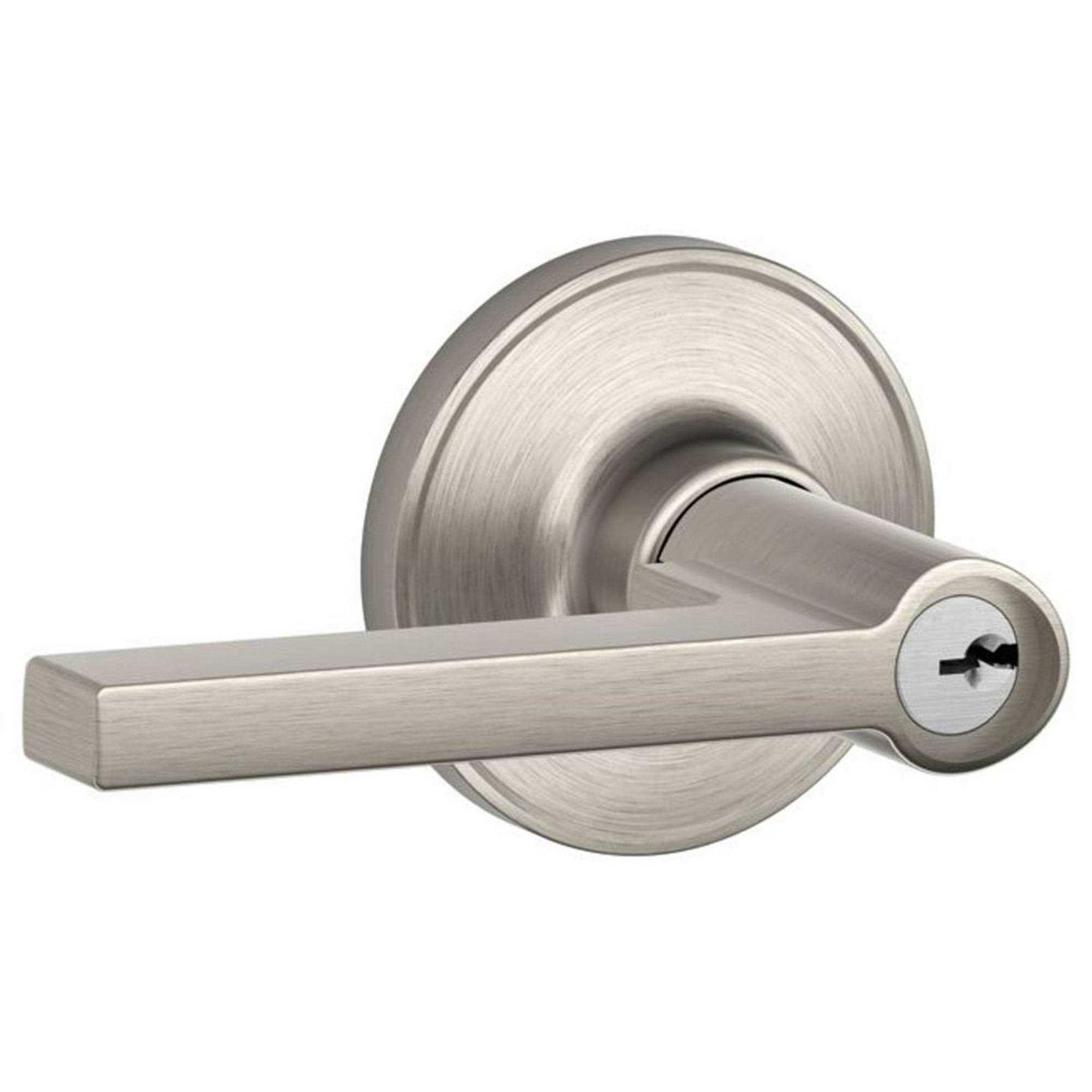 Schlage Solstice Passage Door Lever Set with Decorative Collins Trim J10 SOL 622 COL - Zenithce