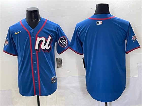 Milwaukee Brewers Blank Blue 2025 All-Star Edition Limited Stitched Jersey - Zenithce