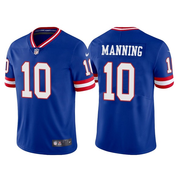 New York Giants #10 Eli Manning Royal Vapor Untouchable Limited Stitched Jersey - Zenithce