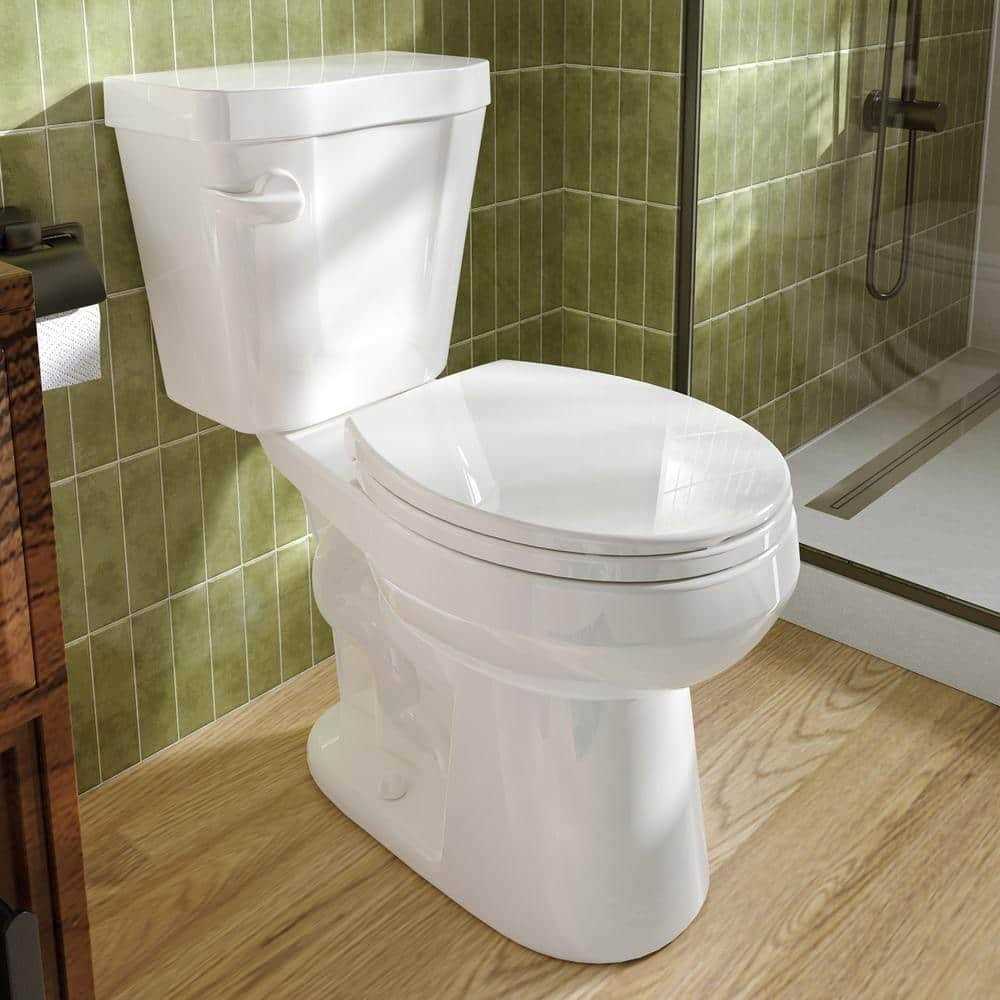 HOROW 1-piece 0.8/1.28 GPF Dual Flush Round Toilet - Zenithce