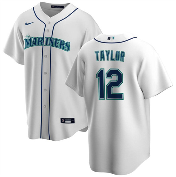 Seattle Mariners #12 Samad Taylor White Cool Base Stitched Jersey - Zenithce