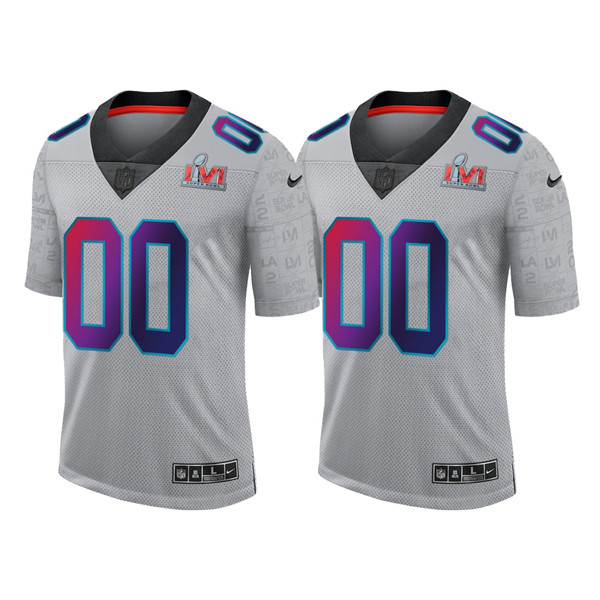 Los Angeles Rams Customized Custom Gray 2022 Super Bowl LVI Limited Stitched Jersey - Zenithce