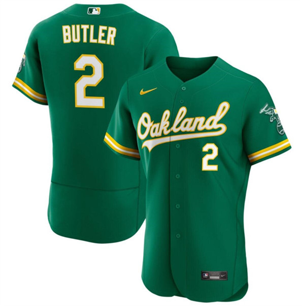 Oakland Athletics #2 Lawrence Butler Green Flex Base Stitched Jersey - Zenithce