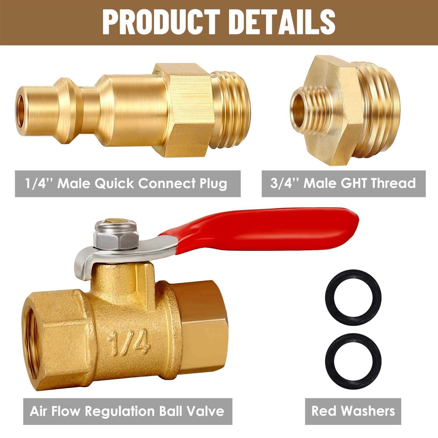 Winterize Blow Out Adapter for Rv, Boat, Motorhome, Camper, And Travel Trailer - Zenithce