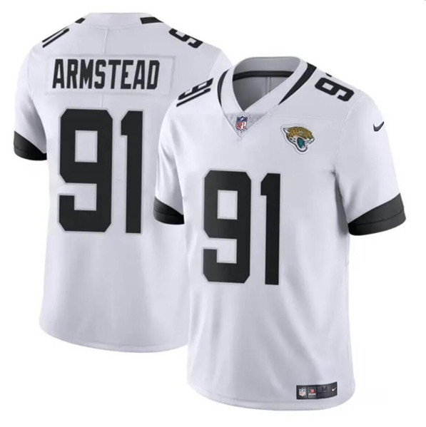 Jacksonville Jaguars #91 Arik Armstead White Vapor Untouchable Limited Stitched Jersey - Zenithce