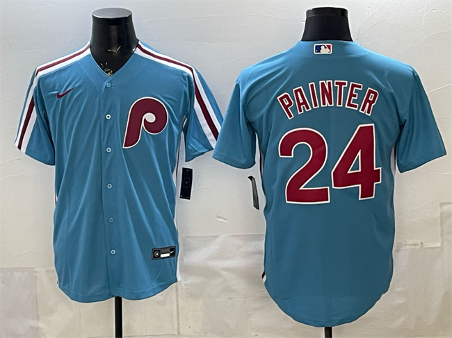 Philadelphia Phillies #24 Andrew Painter Blue Cool Base Stitched Jersey - Zenithce